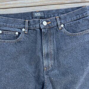 A.P.C Unisex Black Martin Nonstretch Straight Leg Jeans Pants Size 29